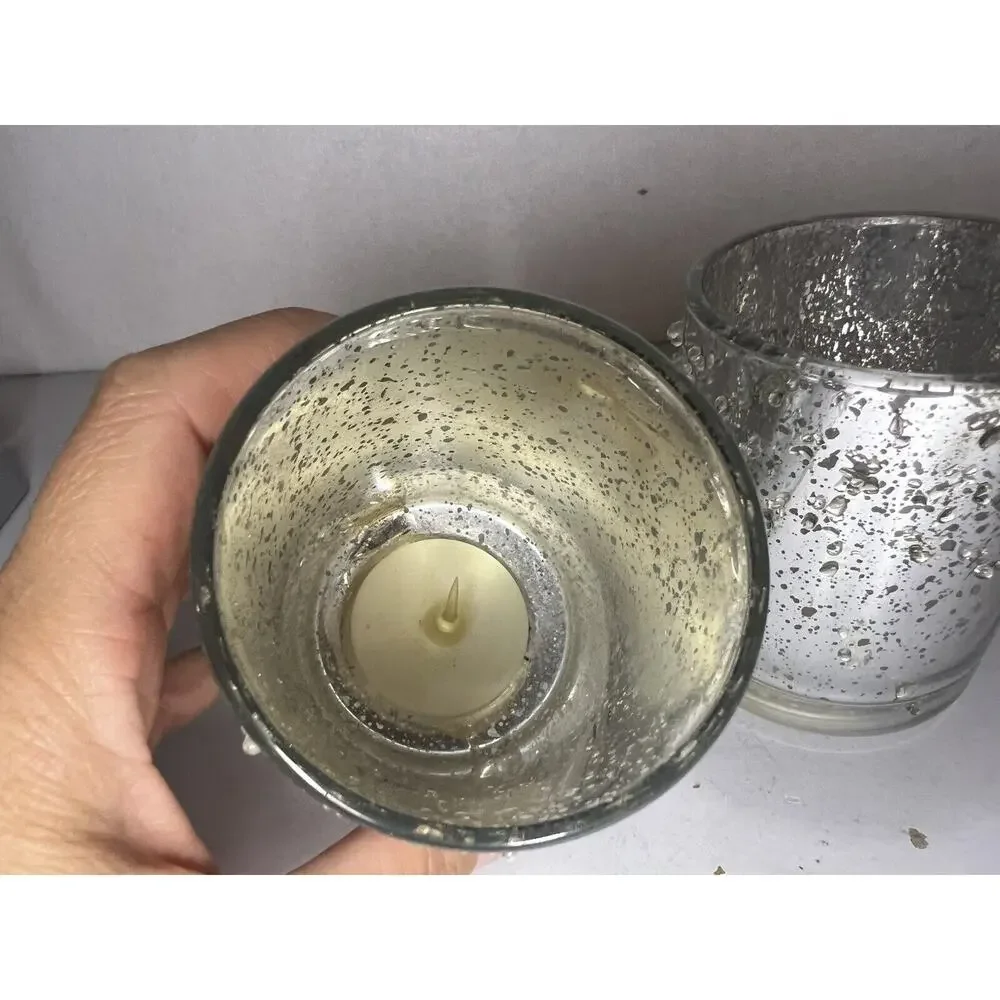 Bead MERCURY GLASS LED Candle lot of‎ 2 Hobby Lobby